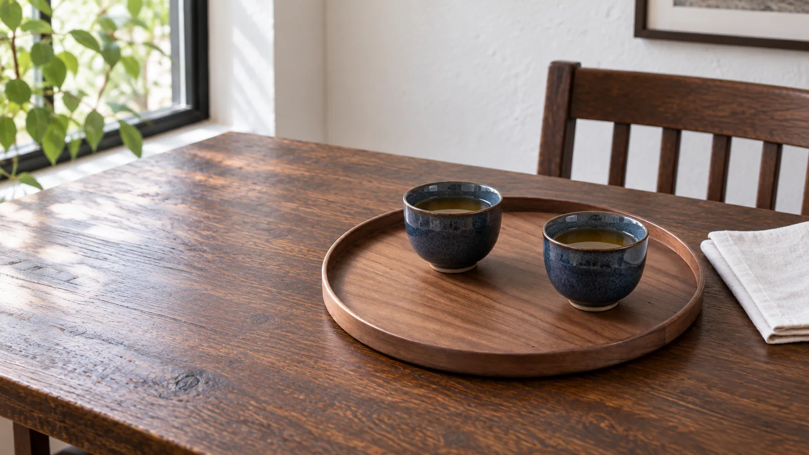Laurent Charles everyday setting; selected tray with styling objects, sold separately